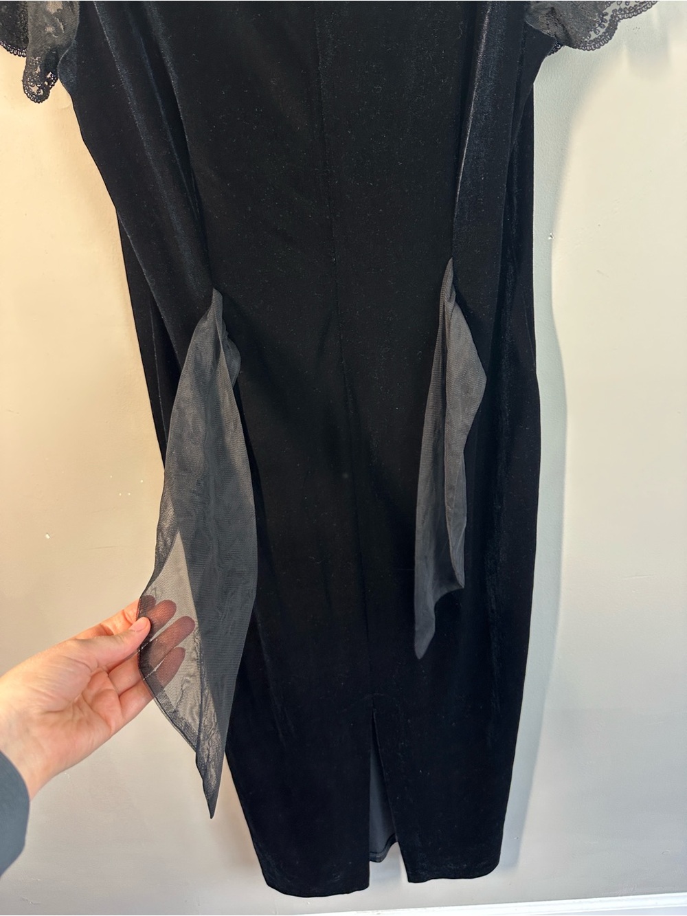 Robbie Bee Vintage Velvet Whimsigoth Dark Romantic Maxi Dress Size 16 Goth - Picture 8 of 11